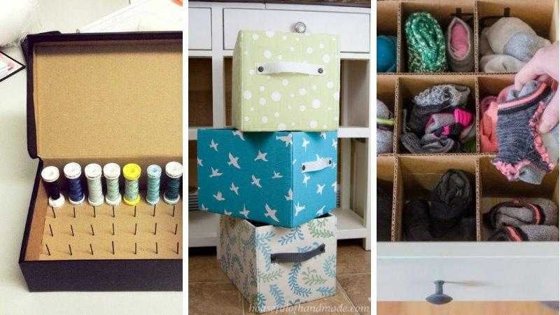 15 ideias bonitas e úteis para reciclar caixas de papelão Bau das DICAS