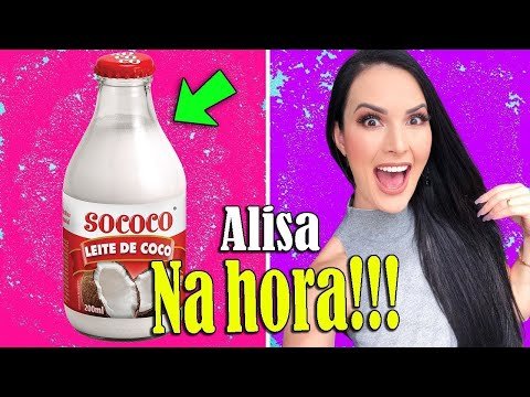 Progressiva caseira de Coco 100% natural cabelo liso escorrido e espelhado SEM CHAPINHA SEM QUÍMICA