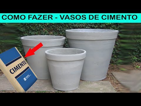 Como Fazer Vaso de Cimento com Técnica que Desenforma na Hora  - Passo a Passo Completo