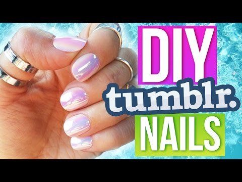 DIY TUMBLR IRIDESCENT NAILS