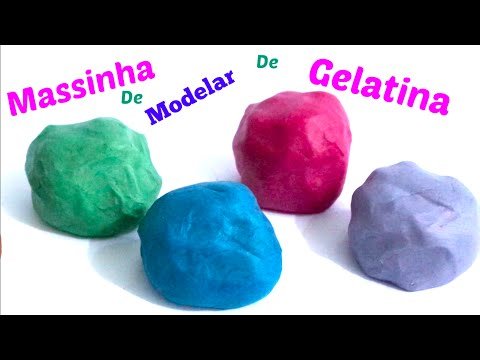 DiY: Como Fazer Massinha de Modelar de Gelatina 😃COMESTÍVEL 😃Play Doh - Elenice Carneiro