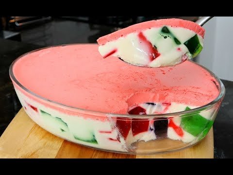 UMA SOBREMESA FÁCIL E DELICIOSA - GELATINA ESPECIAL COM MOUSSE