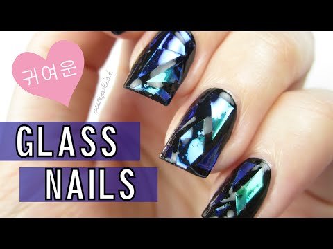 DIY Shattered Glass Nails [Korea Trend]