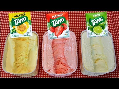 FAÇA 4 LITROS DE SORVETE COM APENAS 1 PACOTE DE SUCO TANG | RENDE MUITO