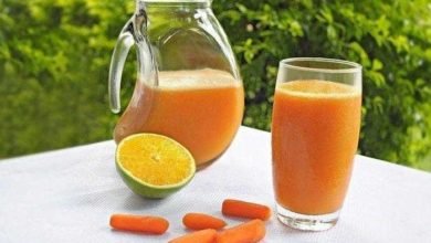 Suco detox cenoura com limão