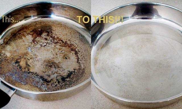 como remover alimentos de fundo da panela com bicarbonato