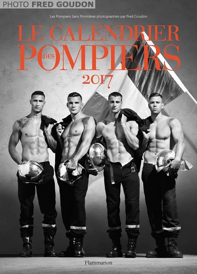 Bombeiros franceses lançam o calendário bem quente