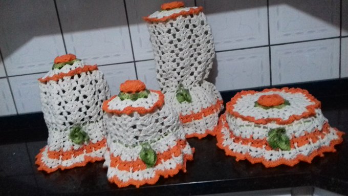 30 ideias de artesanato em crochê para cozinha