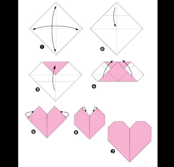 origami de coração passo a passo origami de coração passo a passo
