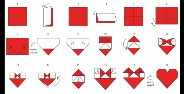 origami de coração como fazer origami de coração como fazer