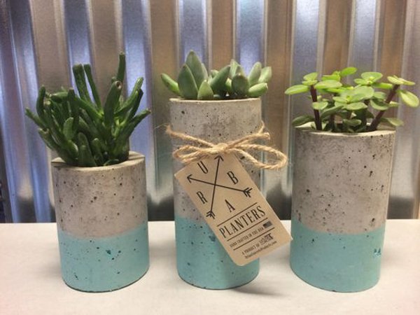 vaso de concreto com cores vaso de concreto com cores