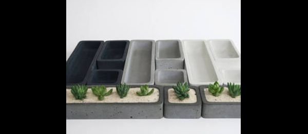 vaso de concreto com divisorias vaso de concreto com divisorias