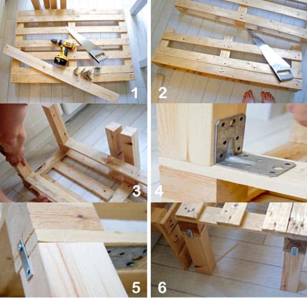 Como fazer Sofá de Pallet com Encosto