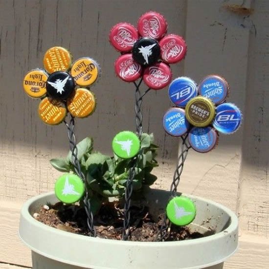 Inspirações com Reciclagem para Decorar Jardim