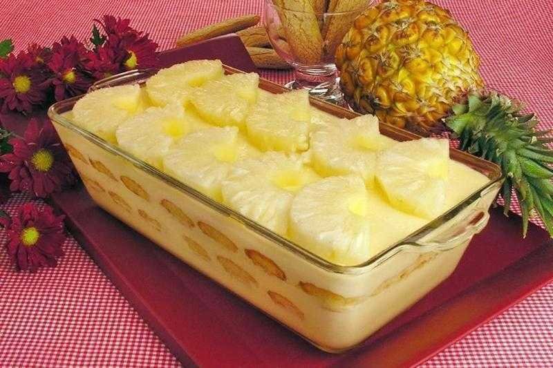 Receita de Pavê Gelado de Abacaxi