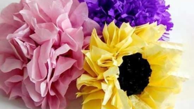Como Fazer Flores de Papel Seda para Decoração de Festa