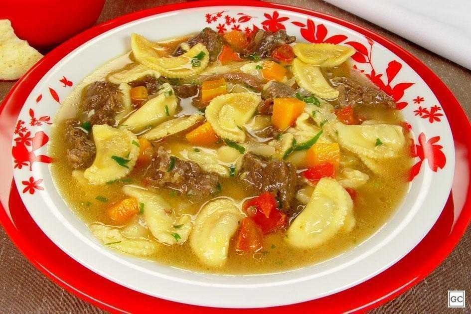 Receita de sopa de ravióli