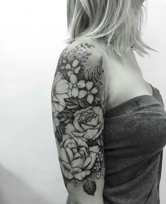 100 tatuagem de flores para você se inspirar a fazer