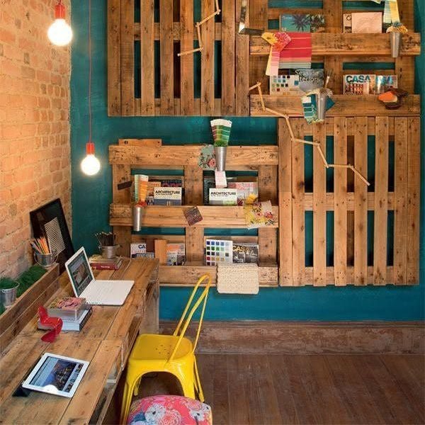 ideia de decoração com pallets