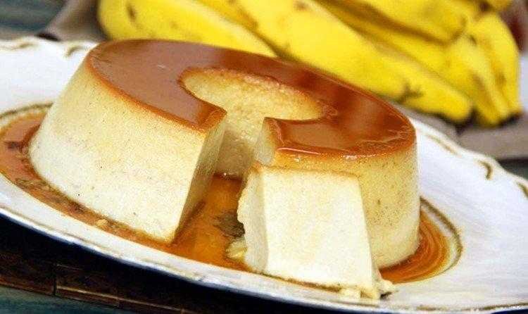 Receita de pudim de banana
