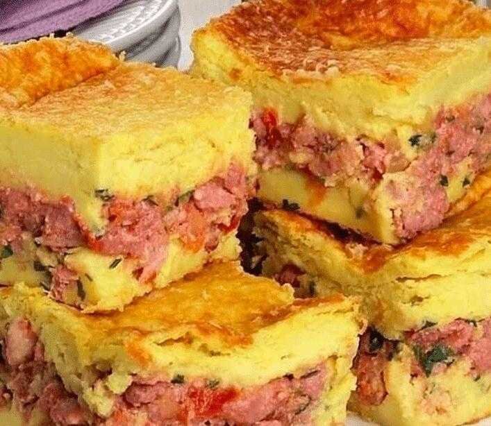 Torta deliciosa de Linguiça com mandioquinha