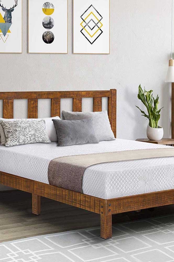 Modelo simples de cabeceira de pallet para você se inspirar