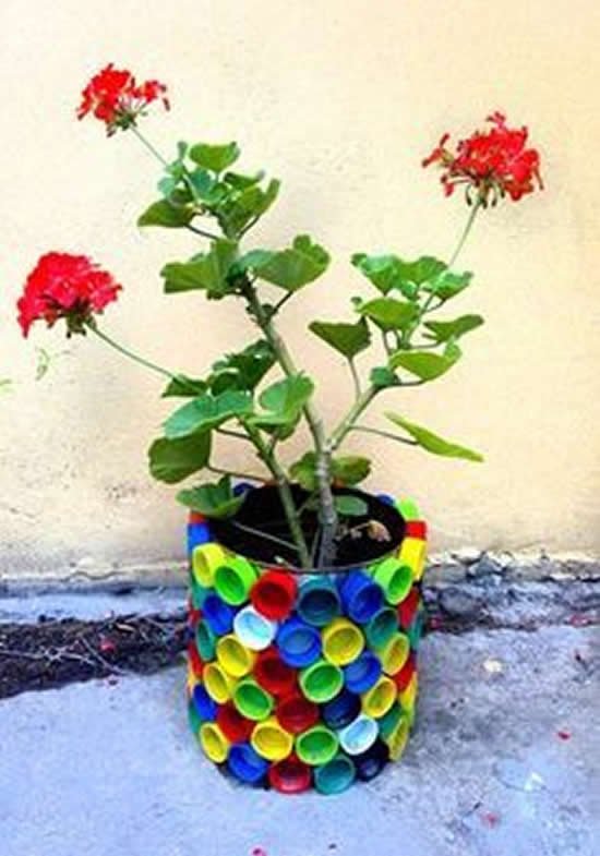 Vasos Lindos em Garrafas PET