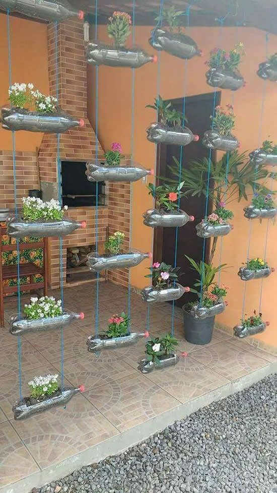 Vasos Lindos em Garrafas PET