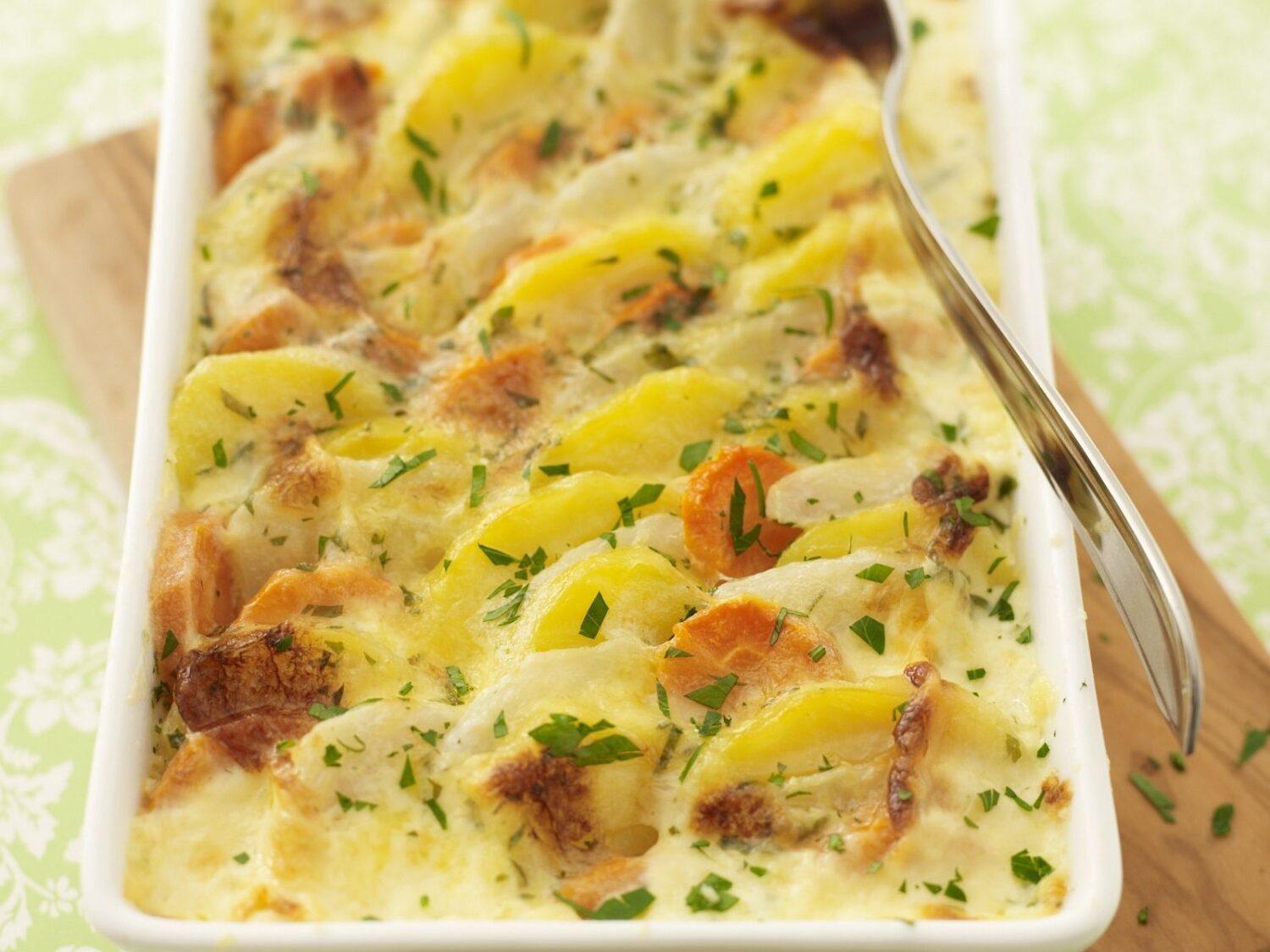 Batata Gratinada com Creme de Cebola