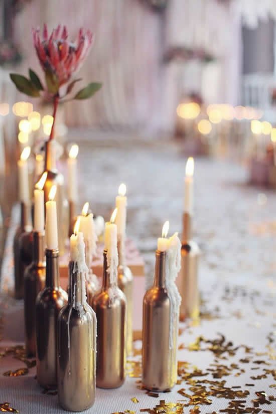 Garrafas para decoração de casamento