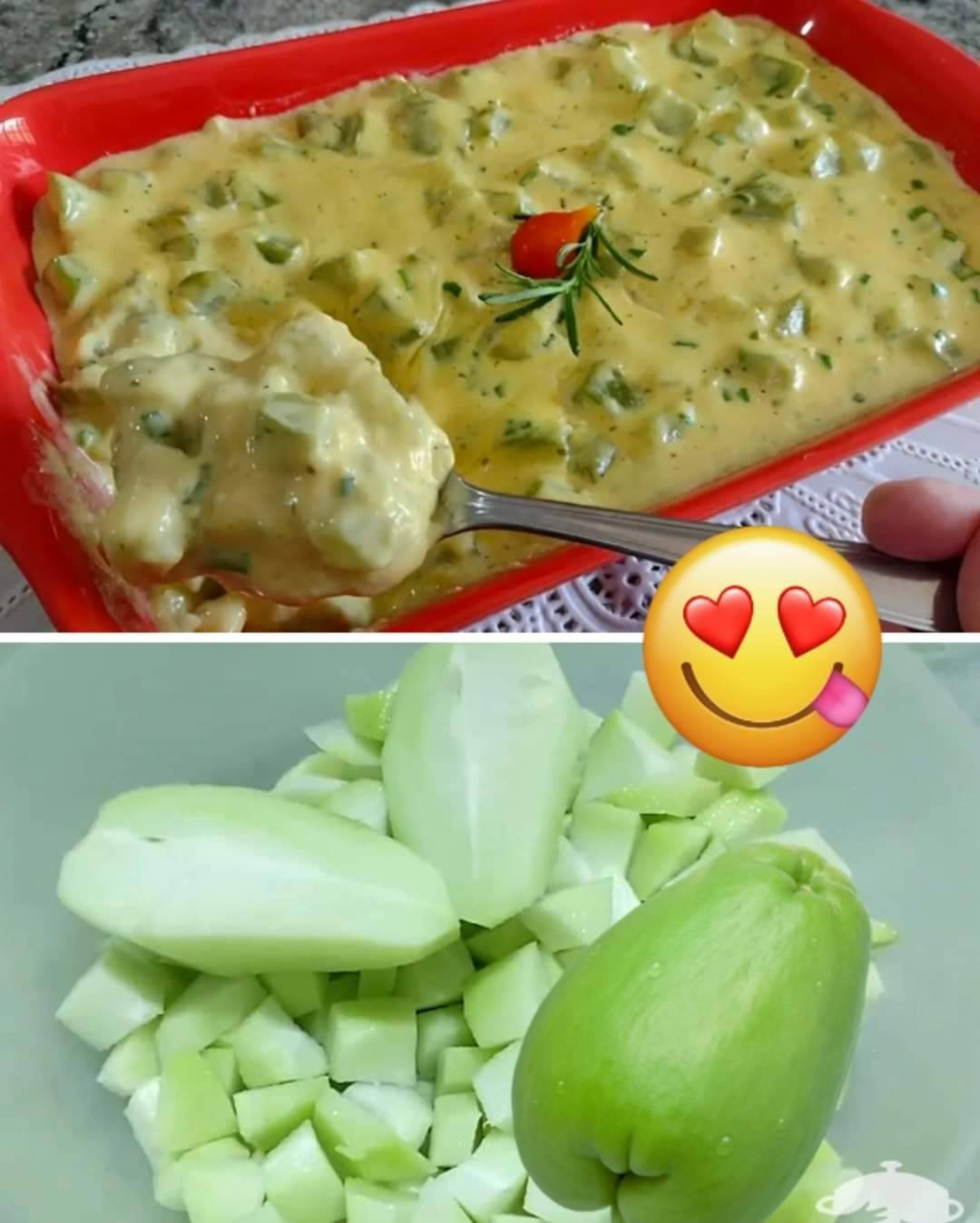 Chuchu cremoso uma receita fácil