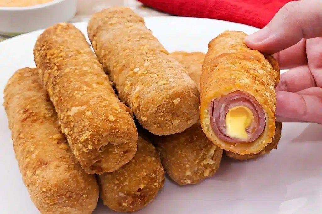 Enroladinho de presunto e queijo sem massa delicioso e muito mais fácil de preparar
