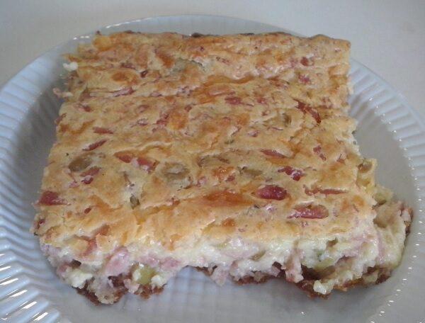 torta de presunto e queijo com creme de leite