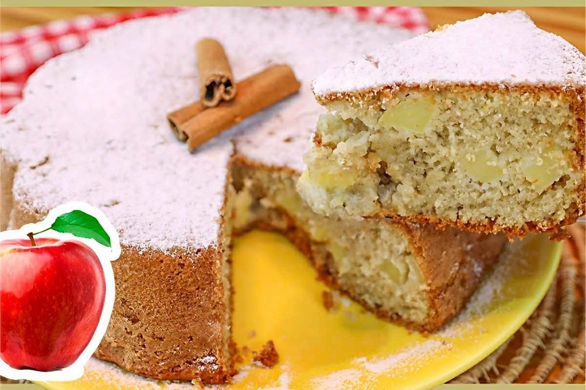 Bolo de maçã com canela da vovó fácil de fazer delicioso e perfeito para o lanche da tarde