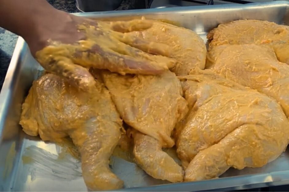 Coxa de Frango assada na Maionese