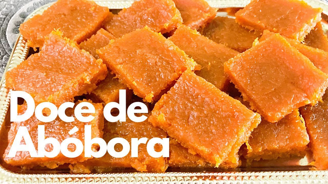 doce de abóbora caseiro de corte com casquinha