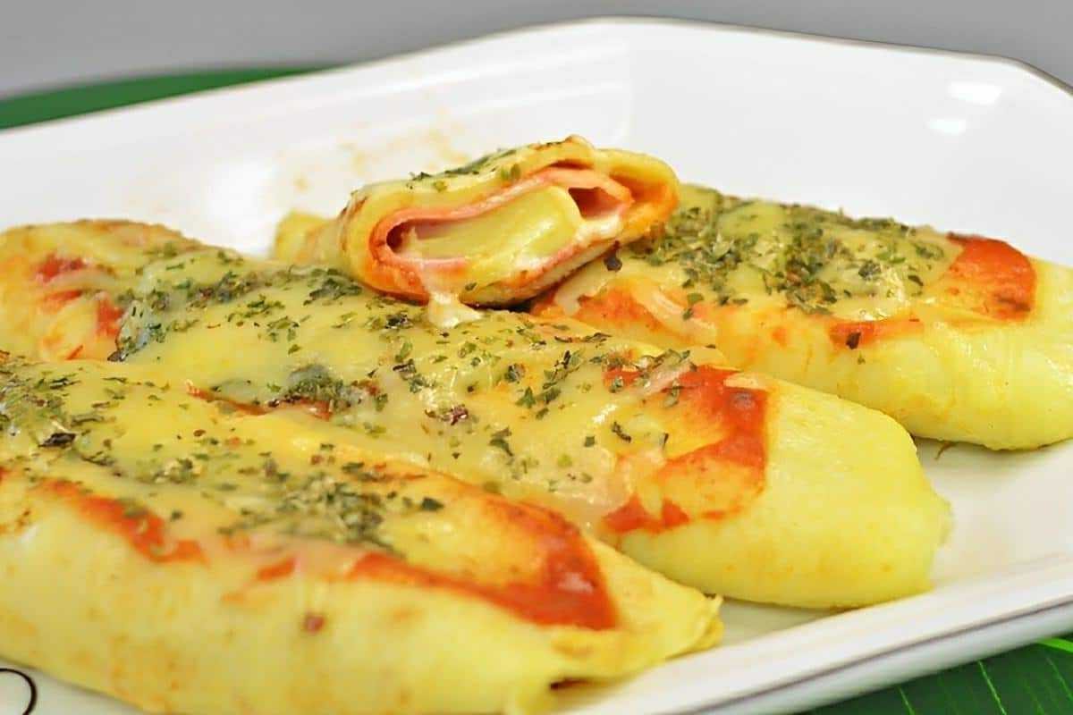 Panqueca de maizena bem mais leve que fica muito saborosa para o almoço