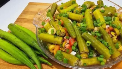 Salada de quiabo refrescante