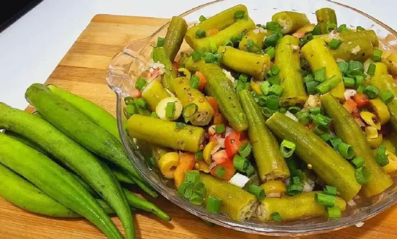 Salada de quiabo refrescante