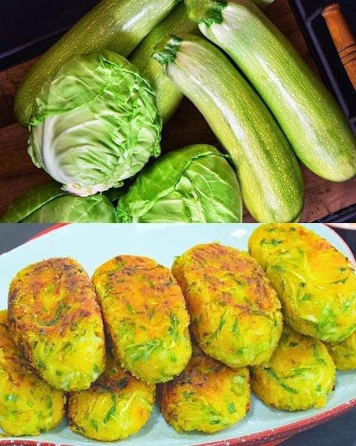 Bolinho de Abobrinha com Repolho