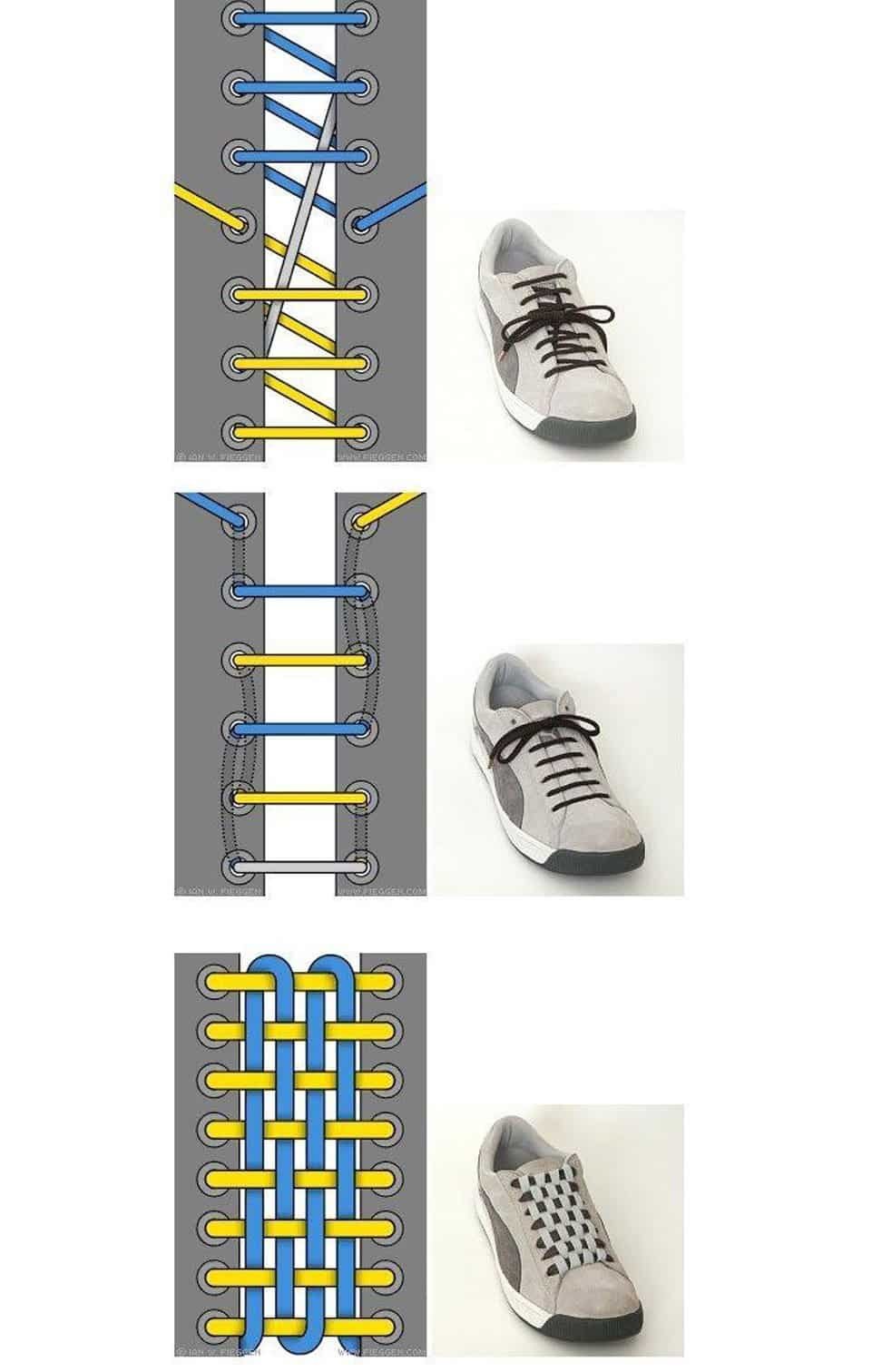 17 maneiras diferentes de amarrar o tênis
