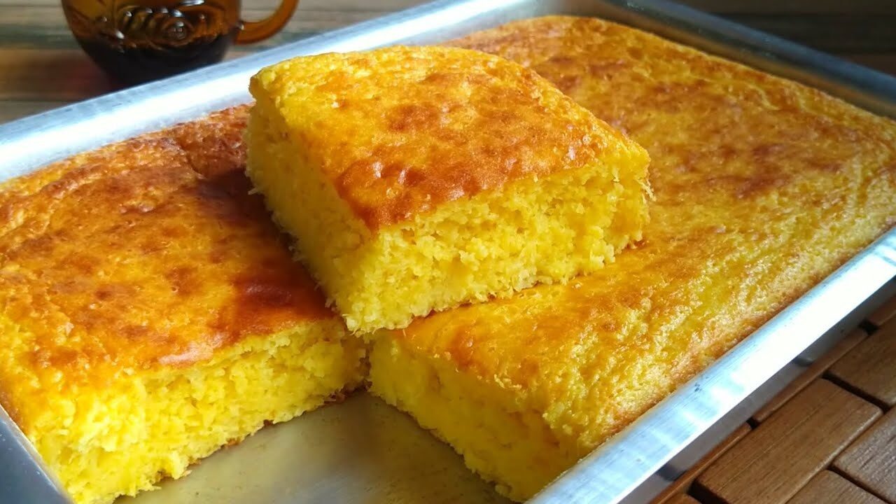 Bolo pamonha sem farinha, fácil de fazer e irresistível