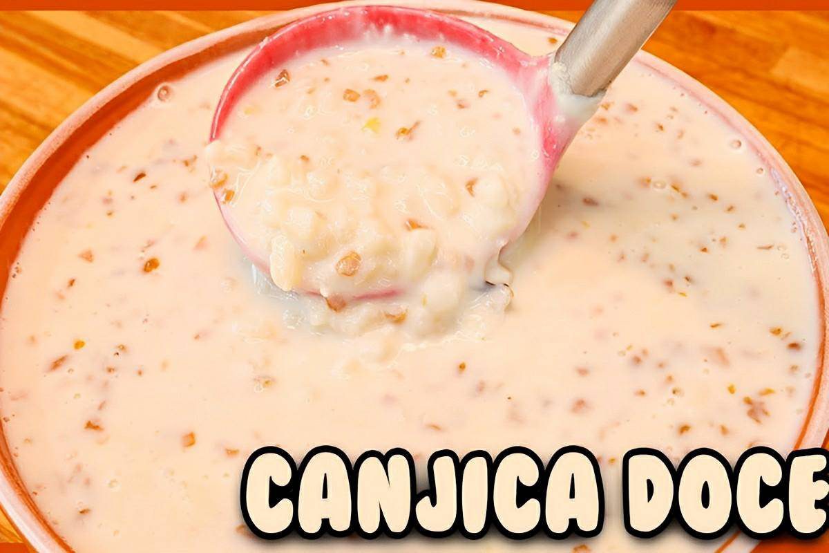 Canjica doce e cremosa com amendoim perfeita para sua festa junina