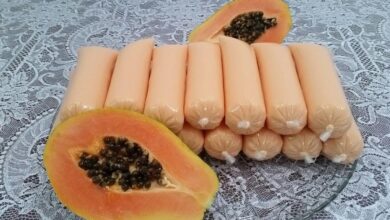 receita de sacolé de mamão cremoso