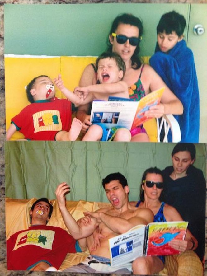 1749178809 217 20 recriacoes de fotos de familia que sao incrivelmente divertidas Foto: Smosh