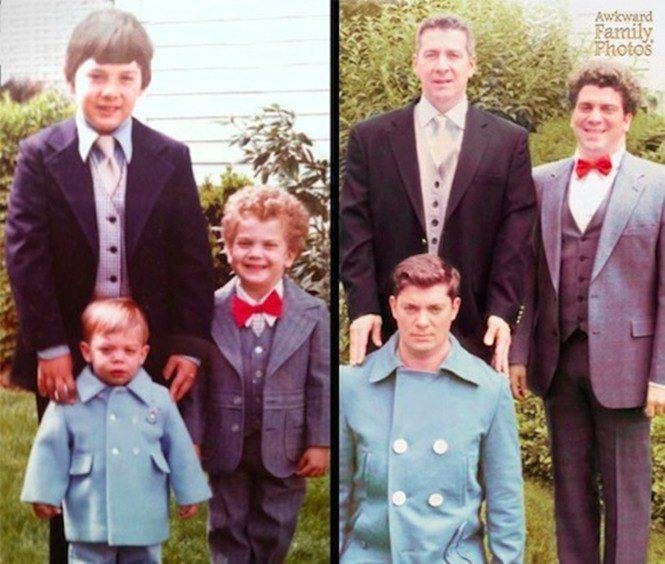 1749178809 469 20 recriacoes de fotos de familia que sao incrivelmente divertidas 20 recriações de fotos de família que são incrivelmente divertidas a