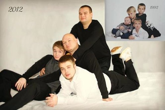 1749178809 729 20 recriacoes de fotos de familia que sao incrivelmente divertidas Foto: Smosh
