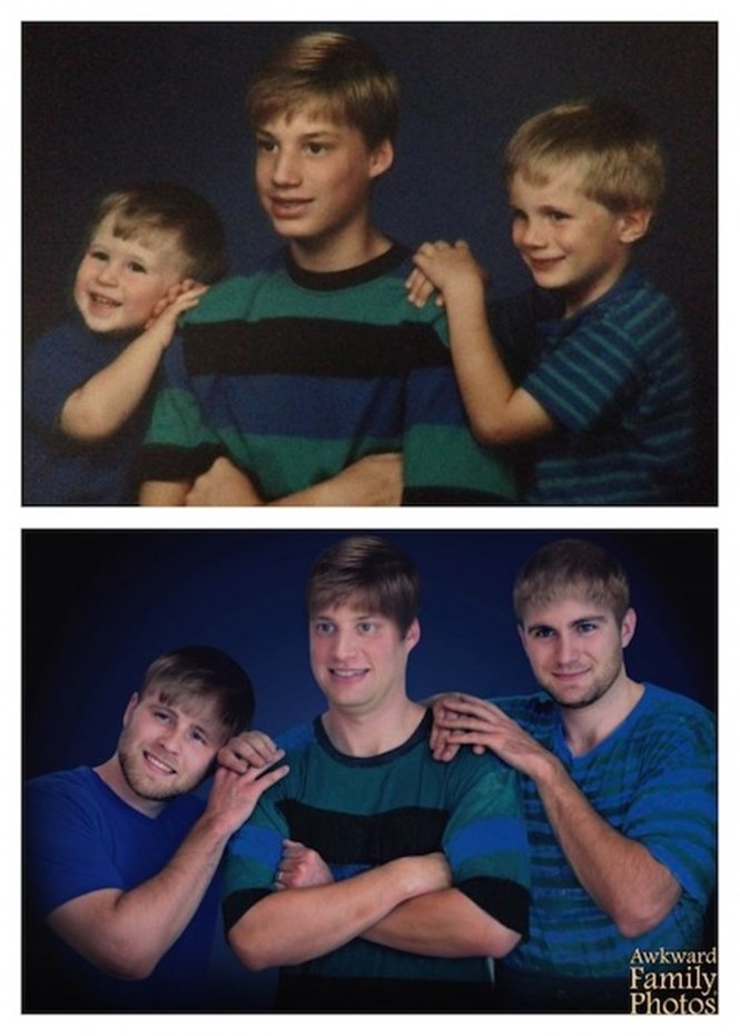 1749178810 252 20 recriacoes de fotos de familia que sao incrivelmente divertidas Foto: Smosh