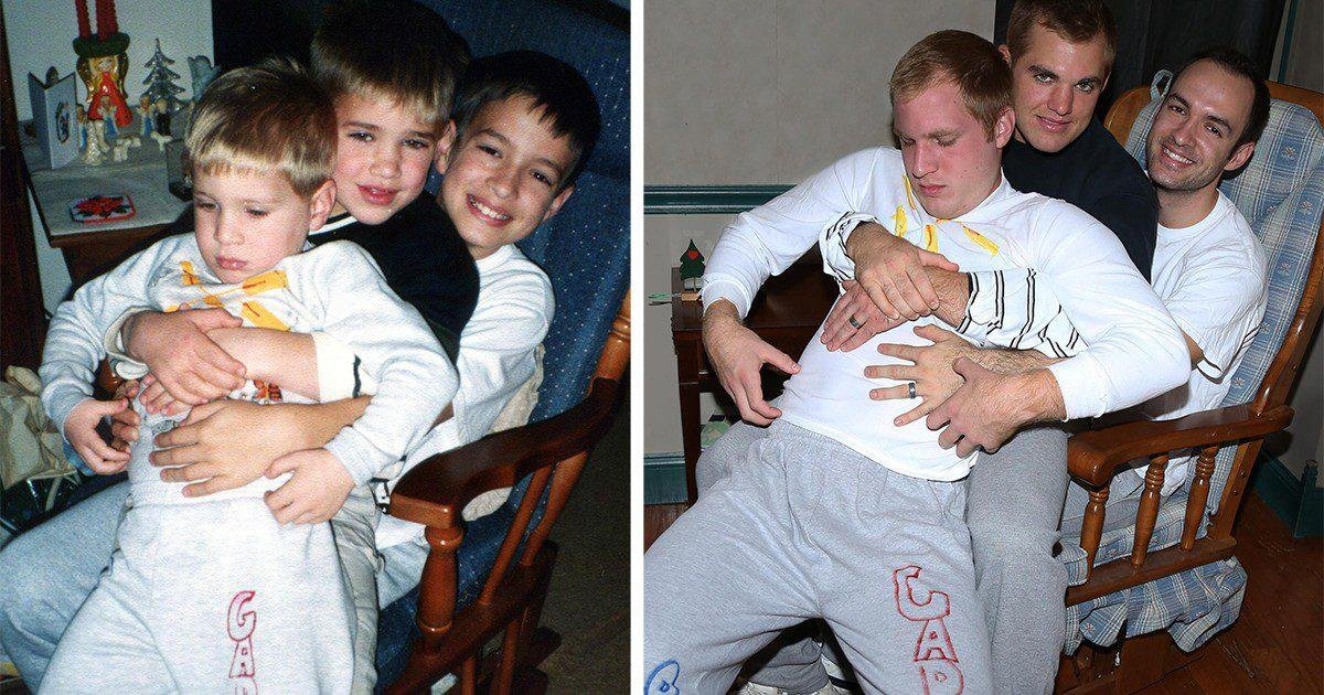 1749178810 650 20 recriacoes de fotos de familia que sao incrivelmente divertidas 20 recriações de fotos de família que são incrivelmente divertidas