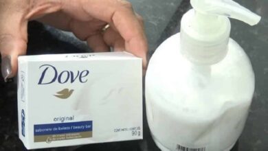 Shampoo caseiro de sabonete Dove